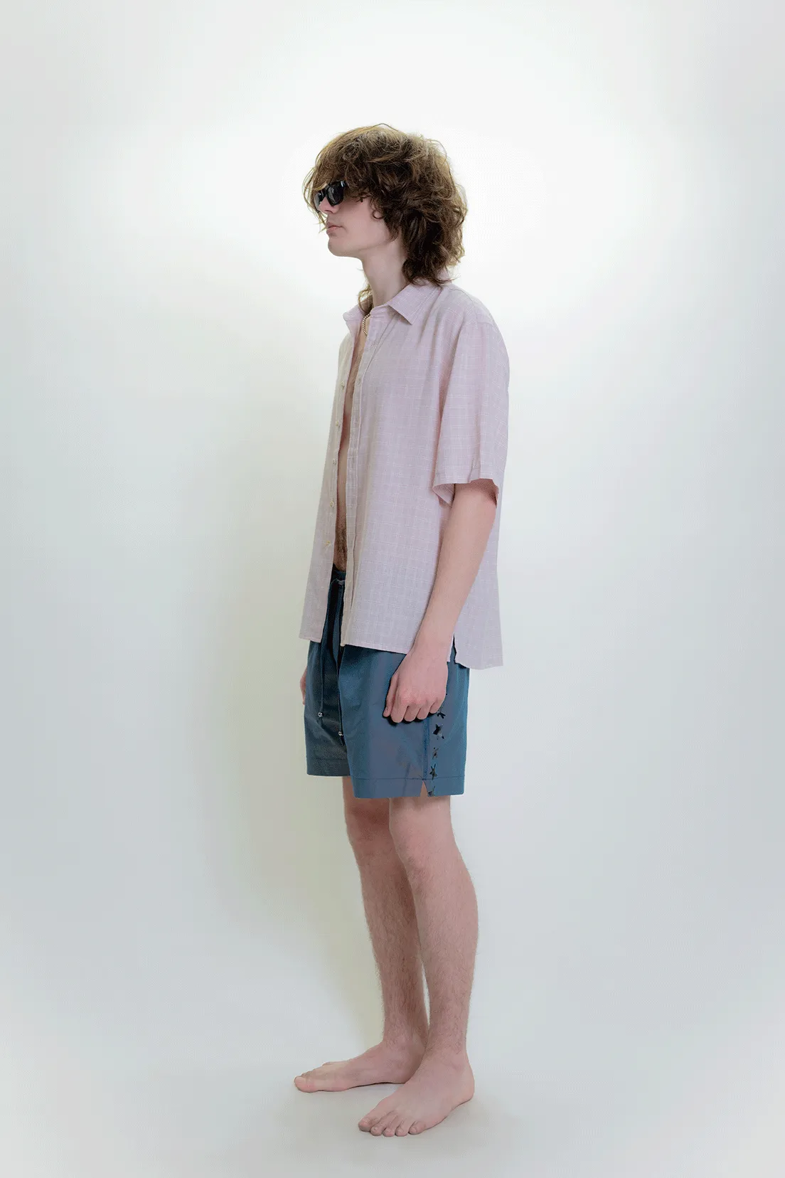 All Day Shirt - Pink Grid