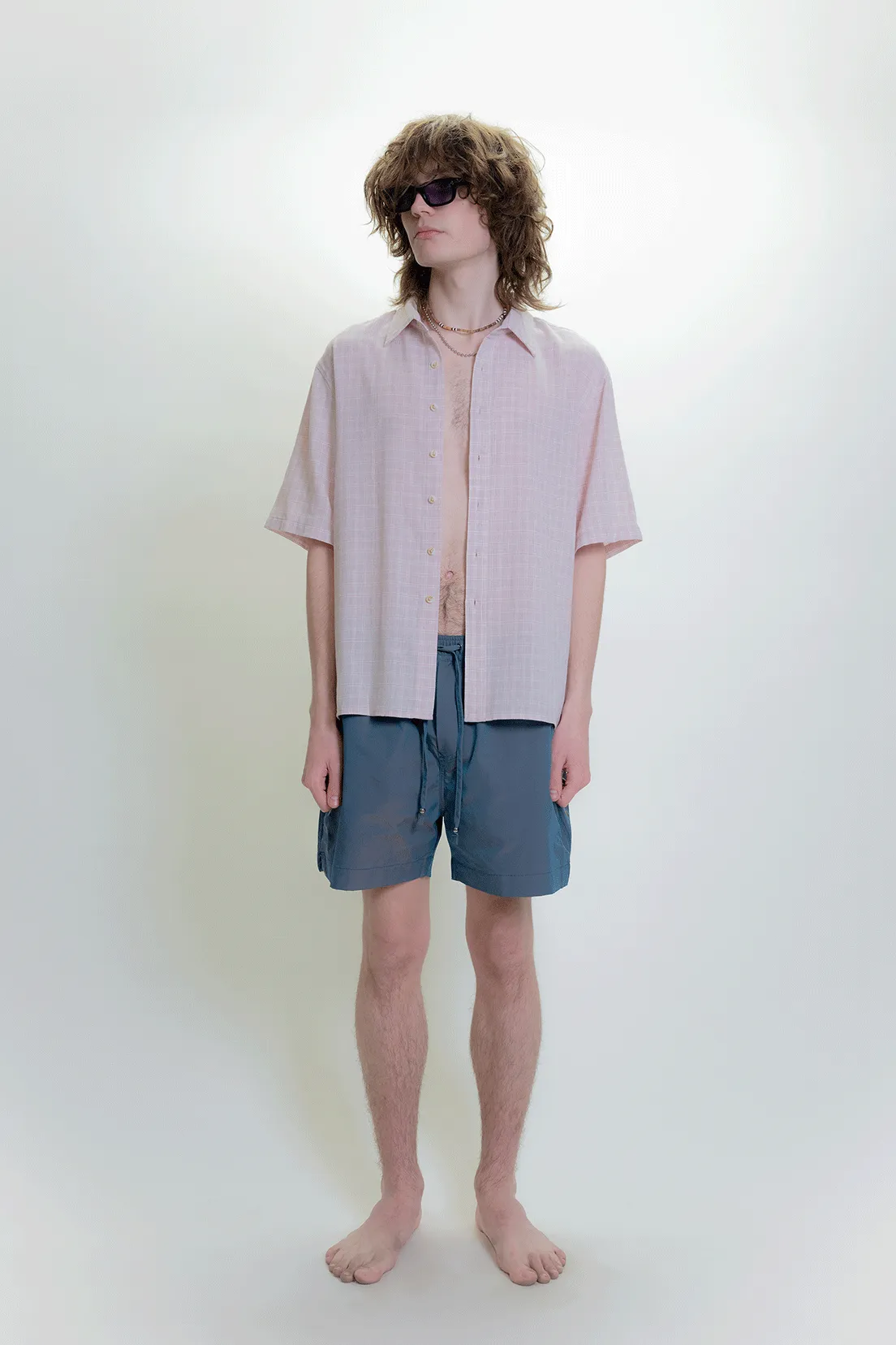 All Day Shirt - Pink Grid
