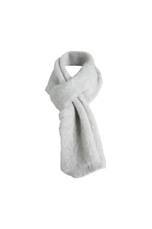 Aspen Knit Scarf Light Grey in Alpaca