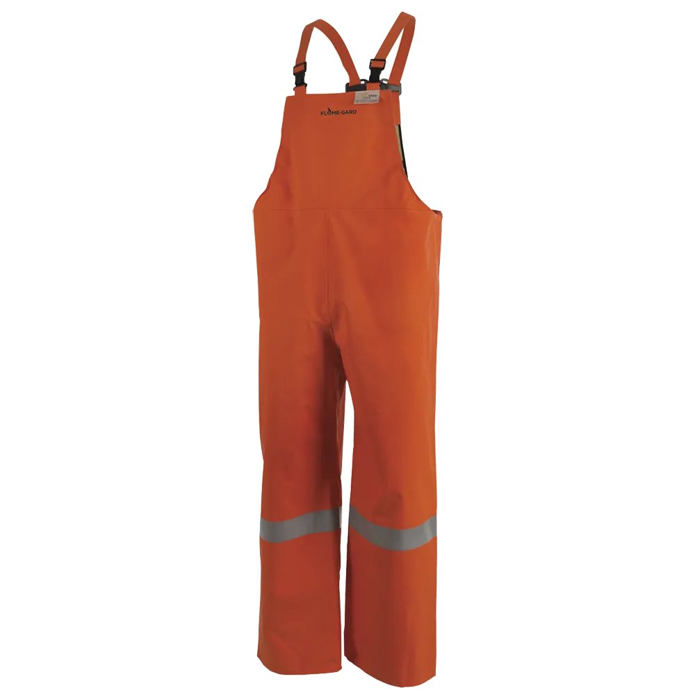 Bib Pants - Pioneer Hi-Viz Orange Petro-Gard® Neoprene Coated Nomex® FR/ARC Rated Bib Pants P160 041