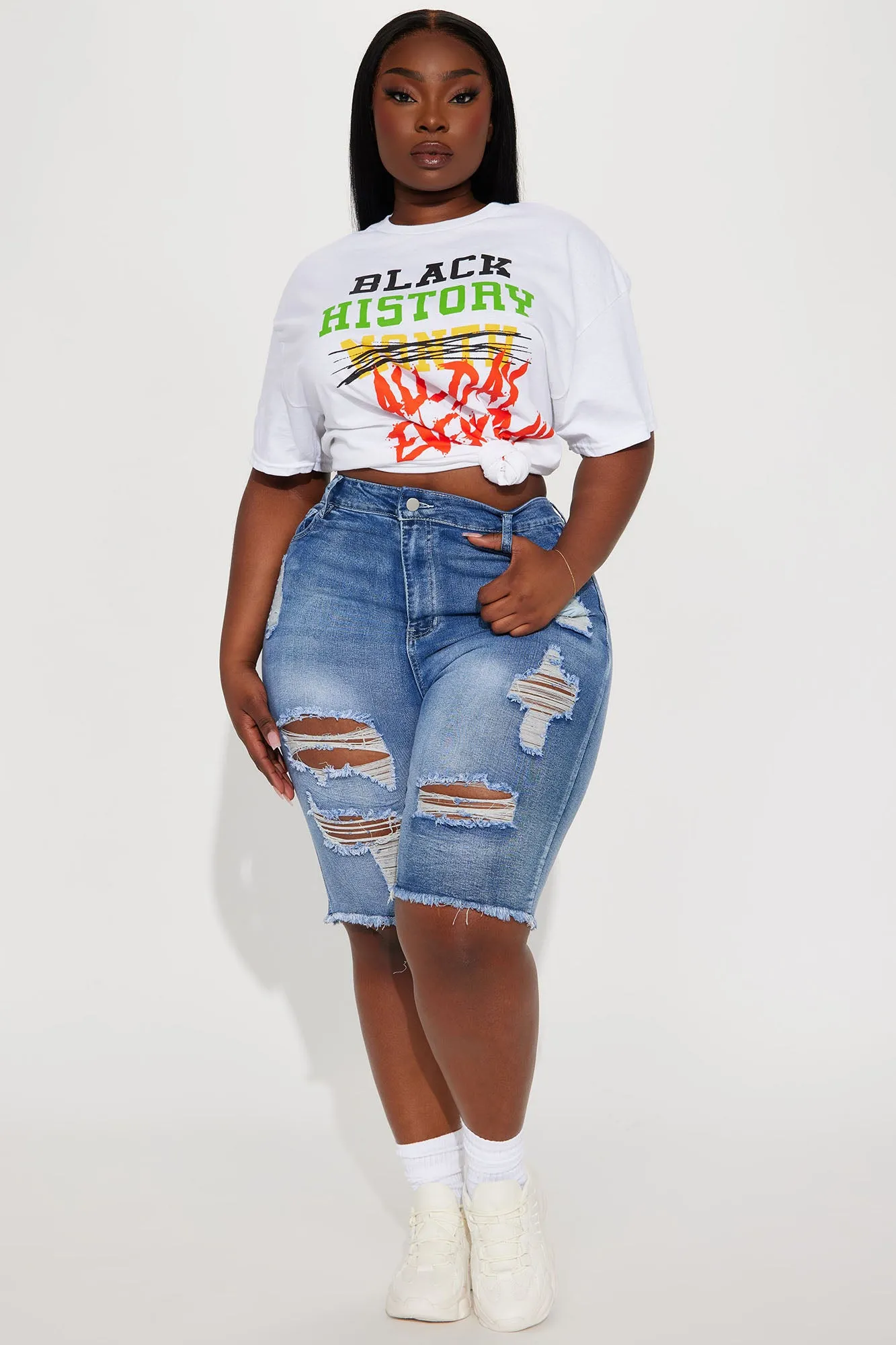 Black History All Day Every Day Tshirt - White