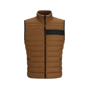BOSS WATER-REPELLENT PADDED VEST WITH 3D LOGO BAND