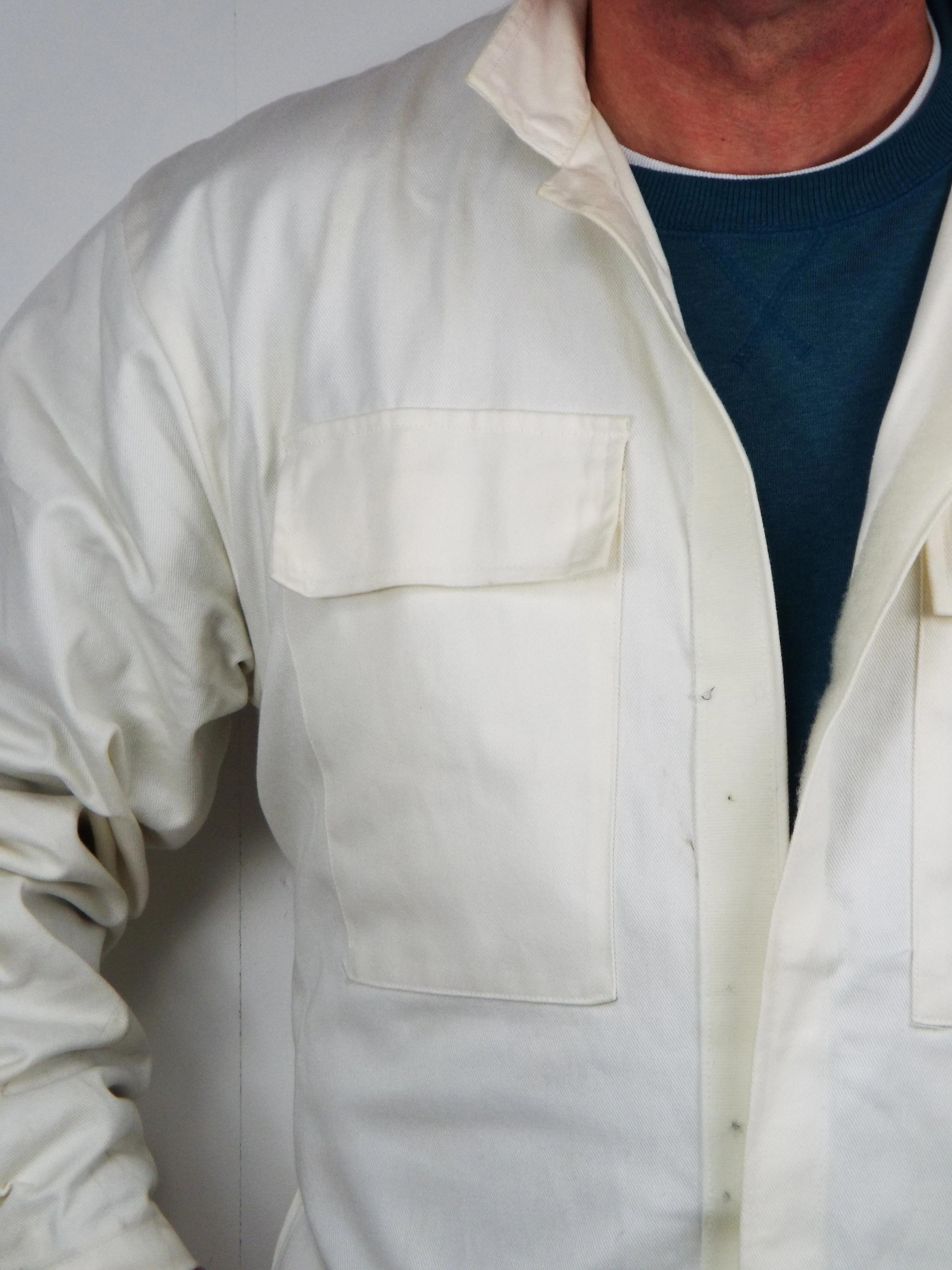 British Army - General Service - White Cotton Overalls - DISTRESSED