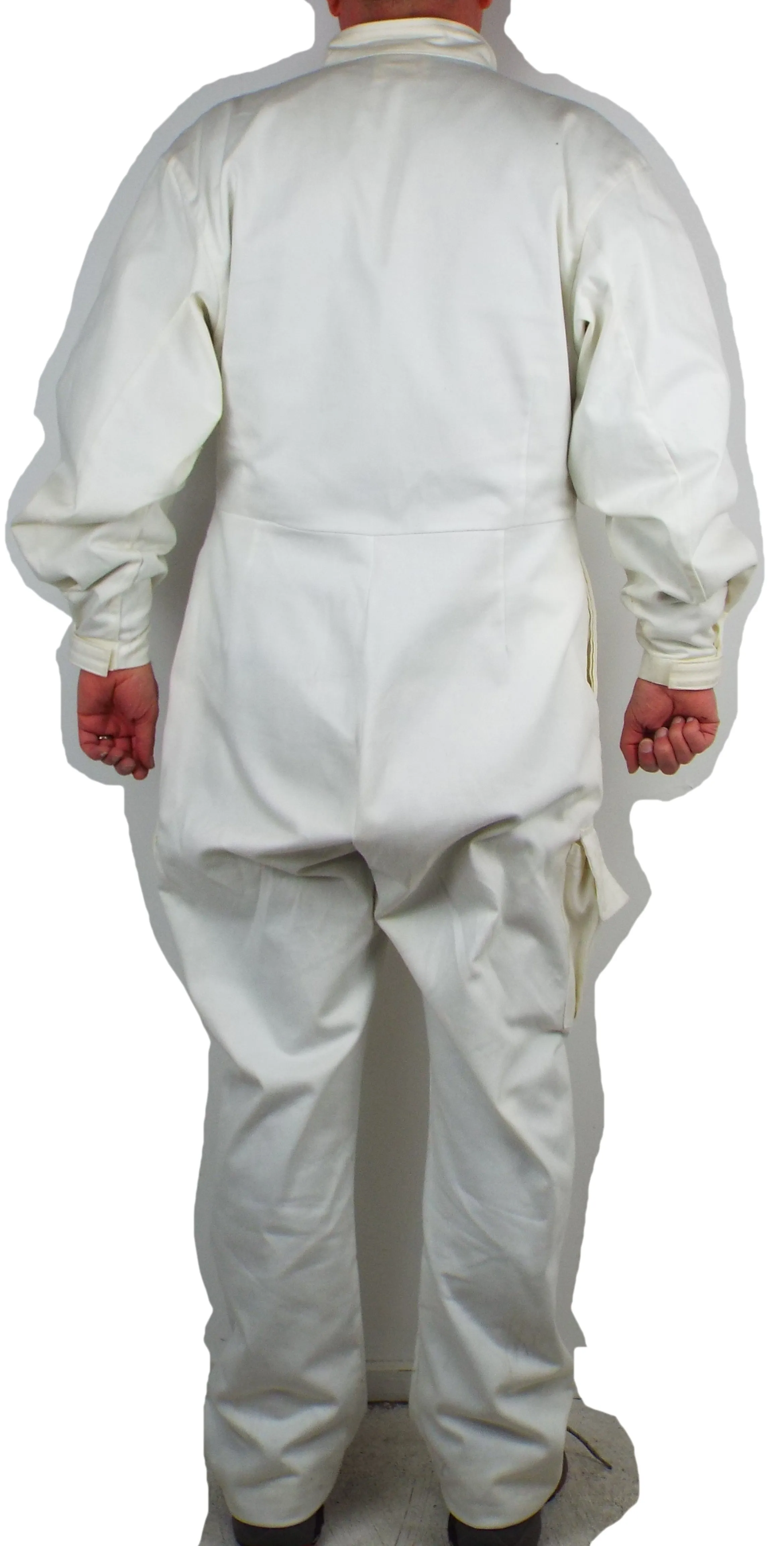 British Army - General Service - White Cotton Overalls - DISTRESSED