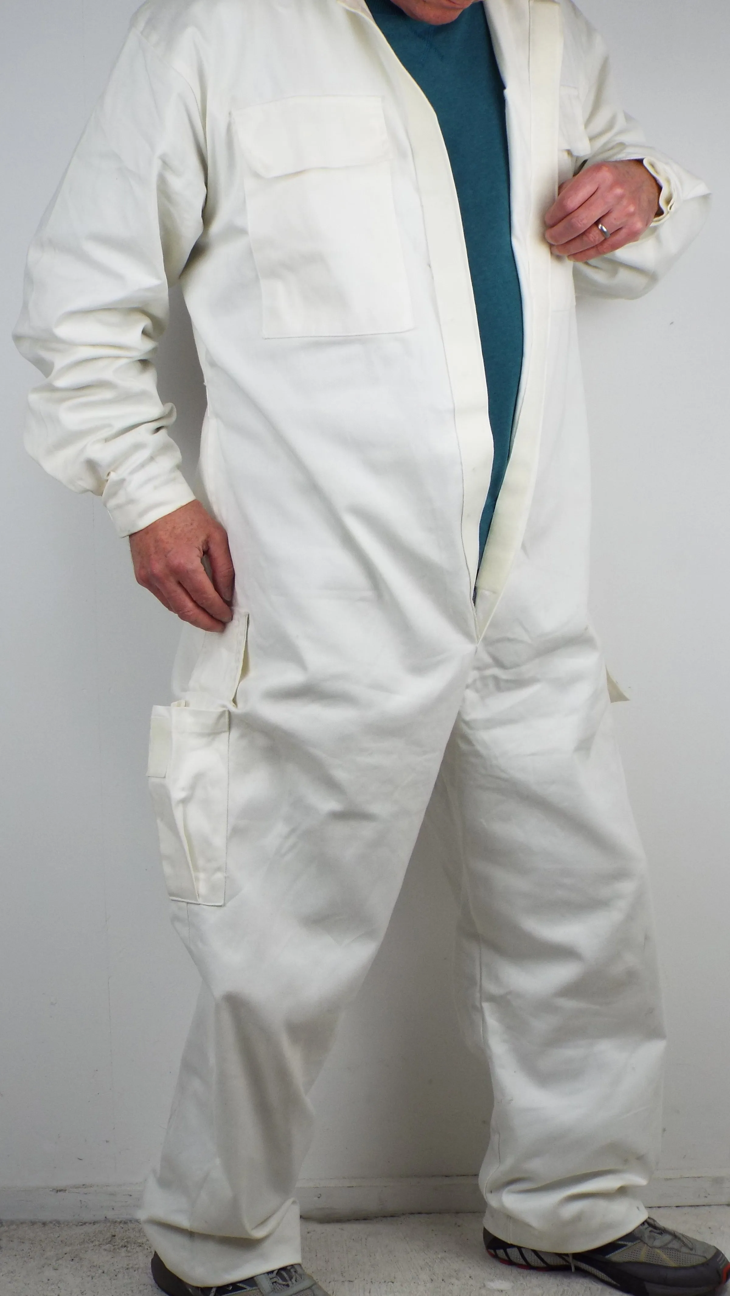 British Army - General Service - White Cotton Overalls - DISTRESSED