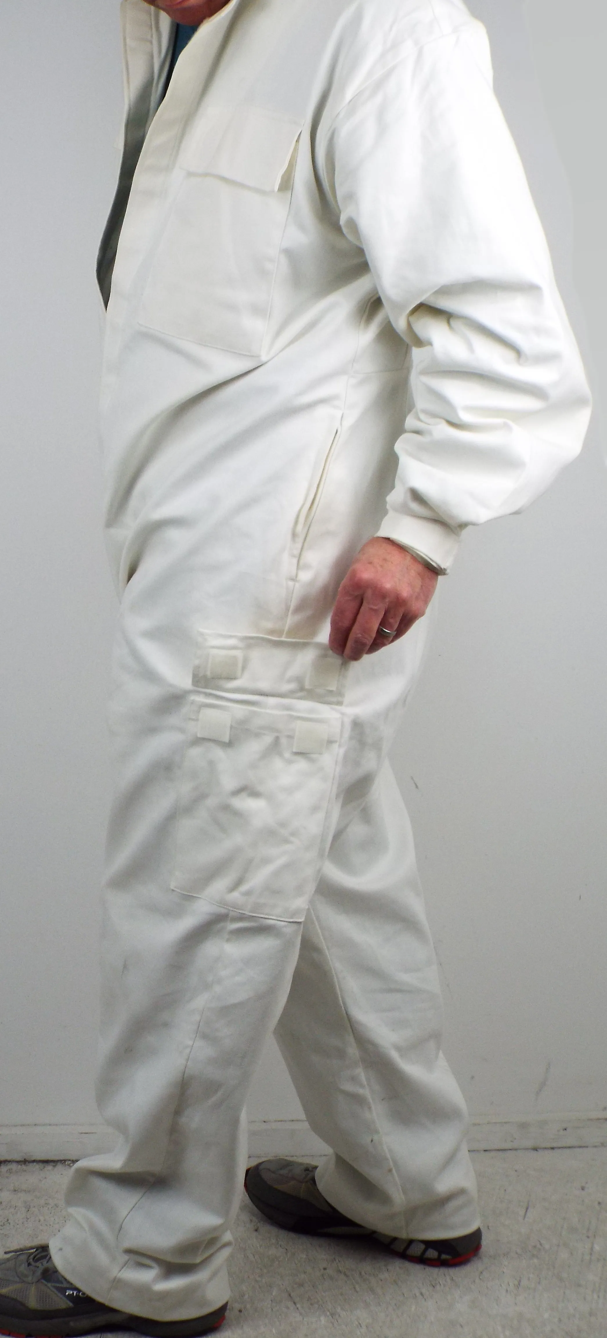 British Army - General Service - White Cotton Overalls - DISTRESSED
