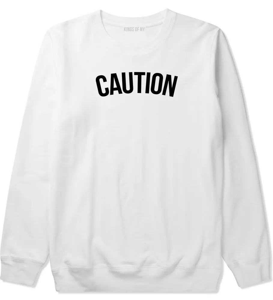 Caution Mens Crewneck Sweatshirt