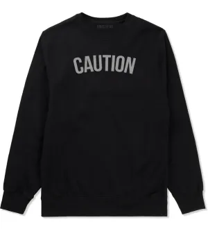 Caution Mens Crewneck Sweatshirt