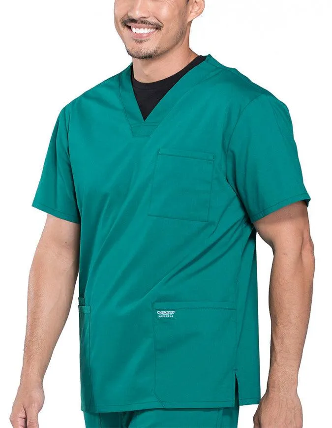 Cherokee Workwear Professionals Men's V-Neck Basic Top