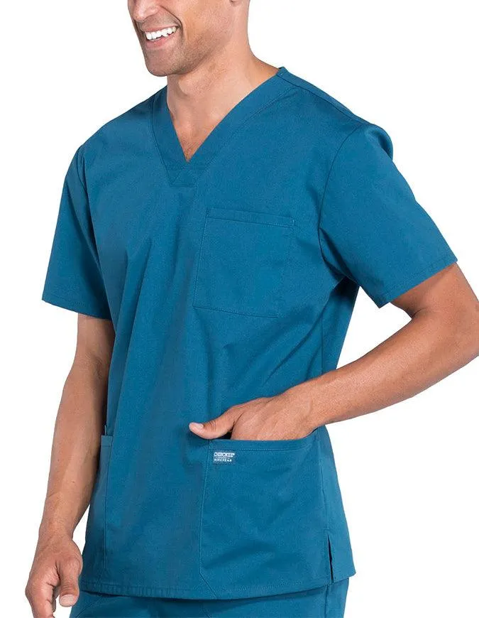 Cherokee Workwear Professionals Men's V-Neck Basic Top