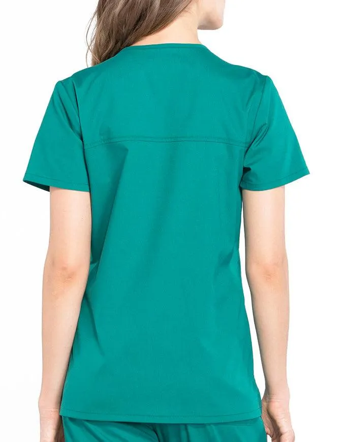 Cherokee Workwear Professionals Women's Mock Wrap Top