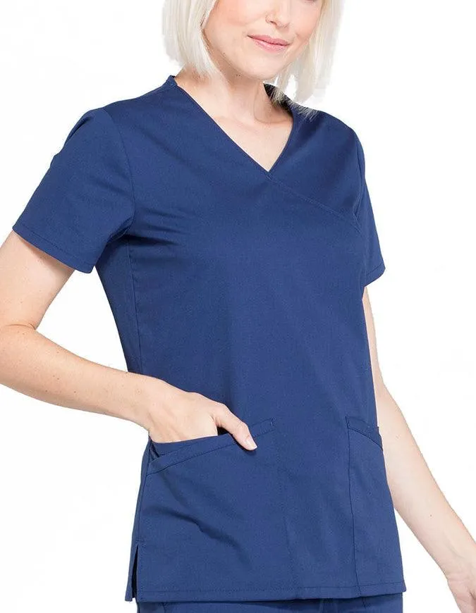 Cherokee Workwear Professionals Women's Mock Wrap Top