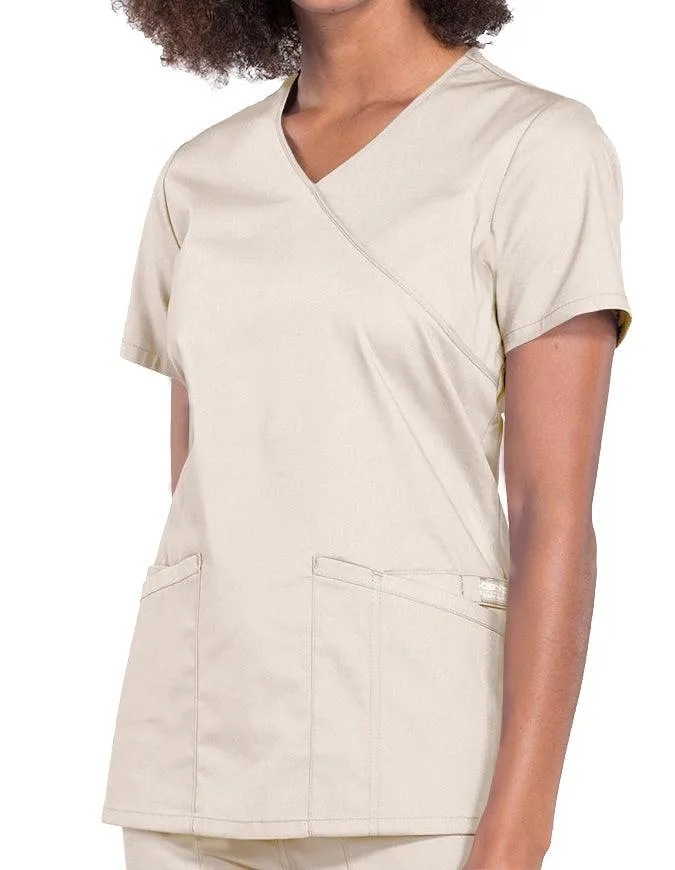 Cherokee Workwear Professionals Women's Mock Wrap Top