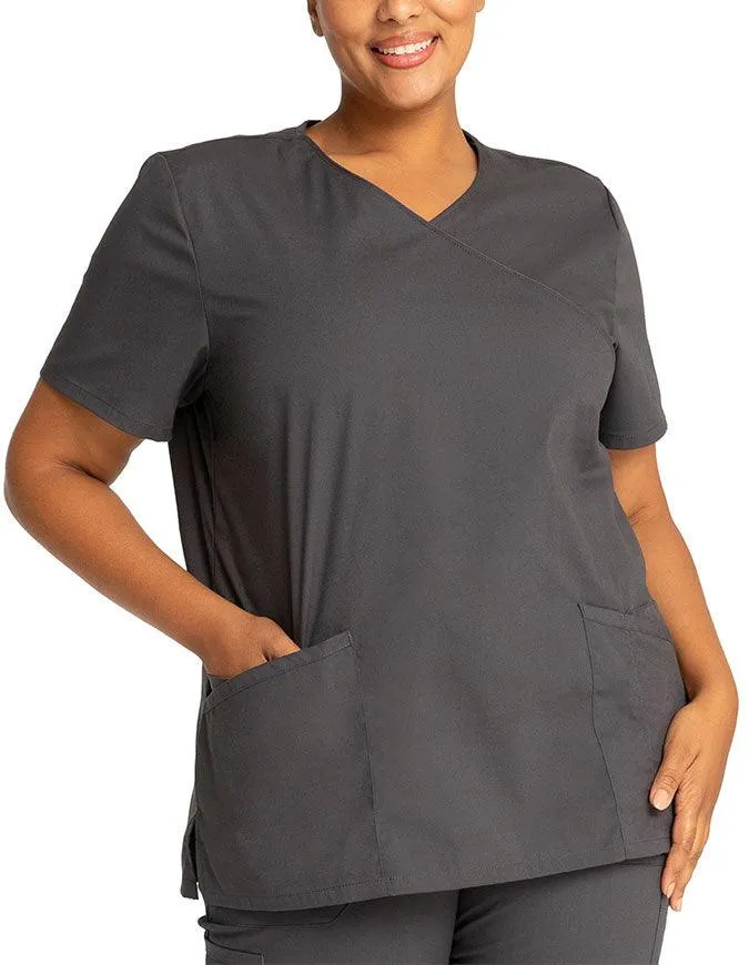 Cherokee Workwear Professionals Women's Mock Wrap Top