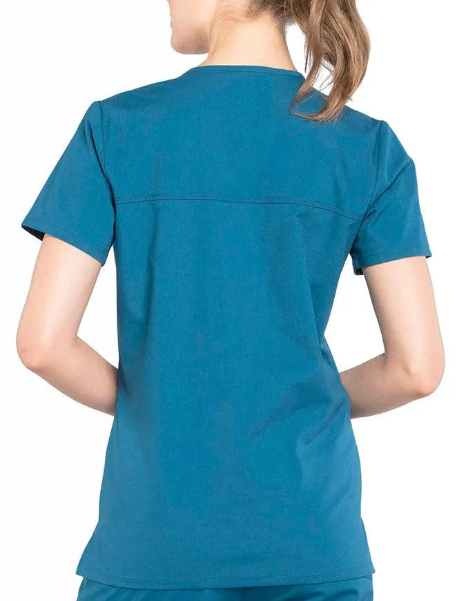 Cherokee Workwear Professionals Women's Mock Wrap Top