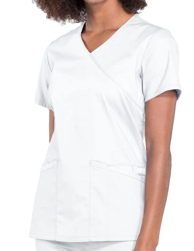 Cherokee Workwear Professionals Women's Mock Wrap Top