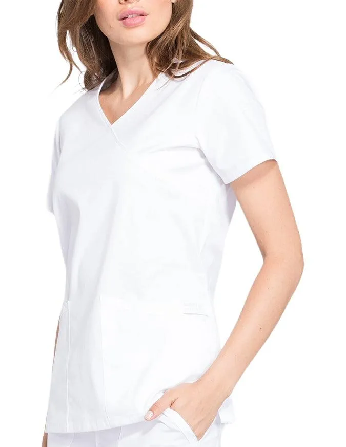 Cherokee Workwear Professionals Women's Mock Wrap Top