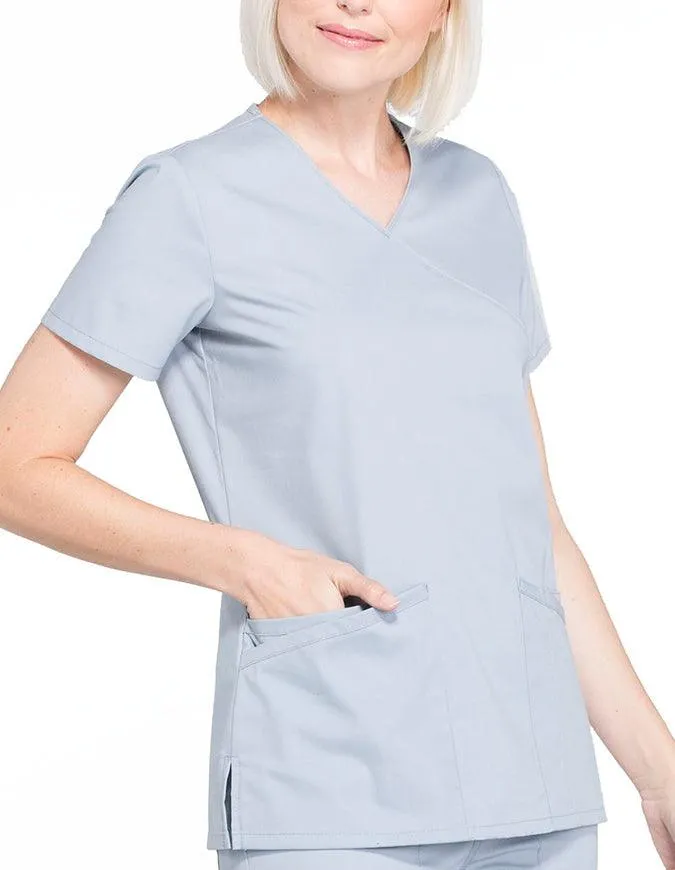Cherokee Workwear Professionals Women's Mock Wrap Top
