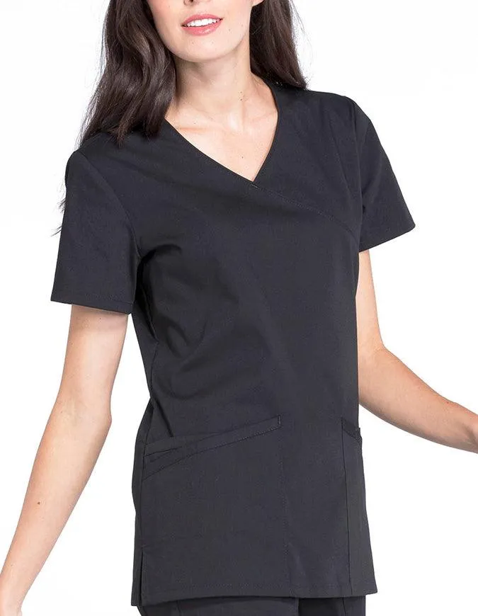 Cherokee Workwear Professionals Women's Mock Wrap Top