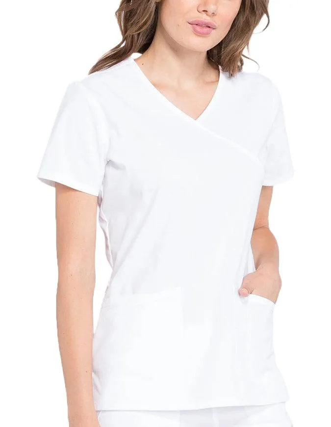Cherokee Workwear Professionals Women's Mock Wrap Top