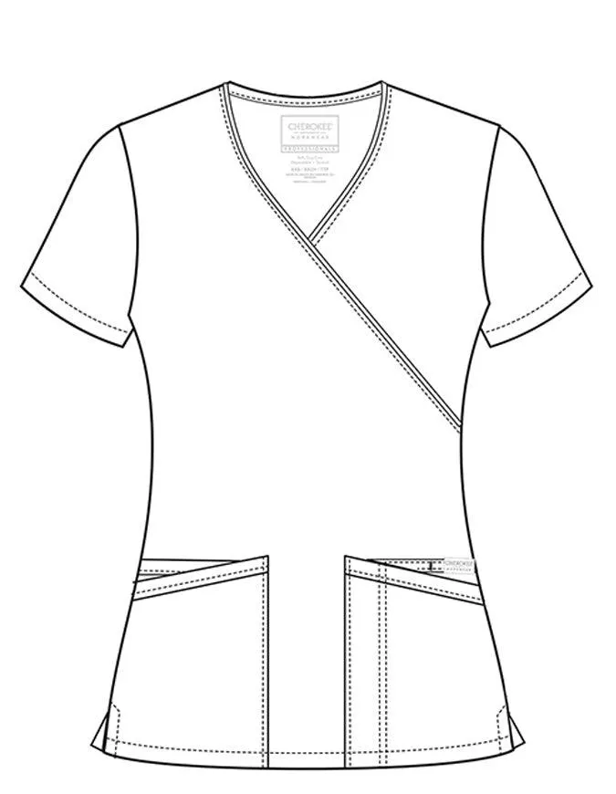 Cherokee Workwear Professionals Women's Mock Wrap Top