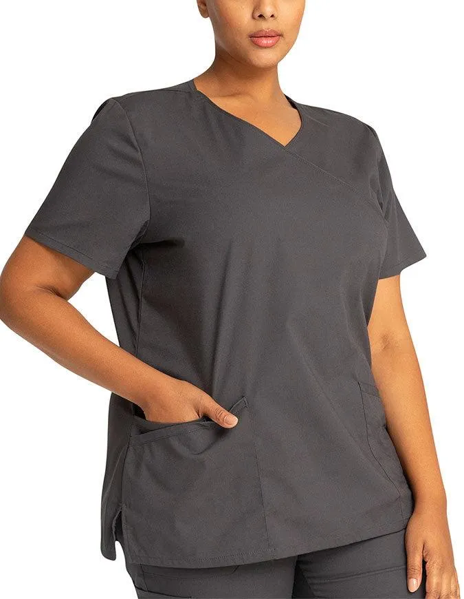 Cherokee Workwear Professionals Women's Mock Wrap Top