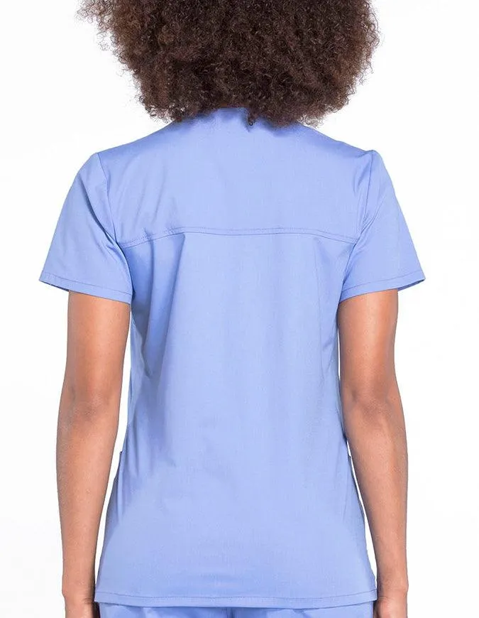 Cherokee Workwear Professionals Women's Mock Wrap Top