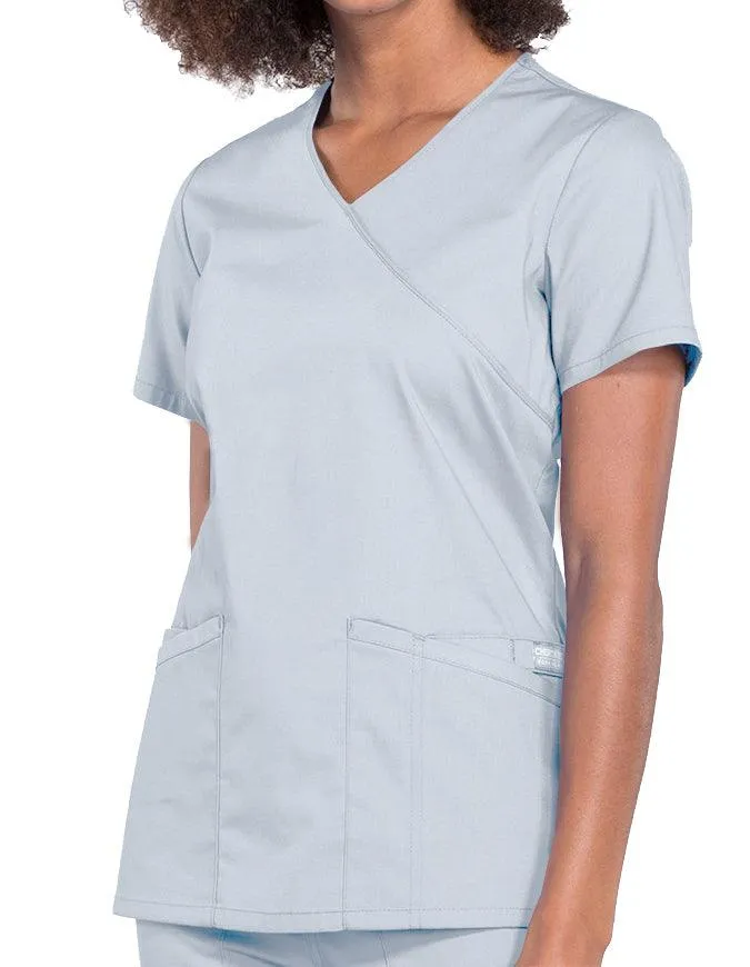 Cherokee Workwear Professionals Women's Mock Wrap Top
