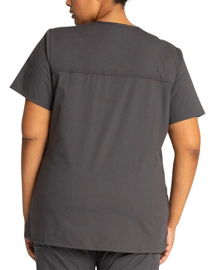Cherokee Workwear Professionals Women's Mock Wrap Top