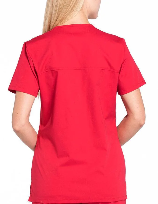 Cherokee Workwear Professionals Women's Mock Wrap Top