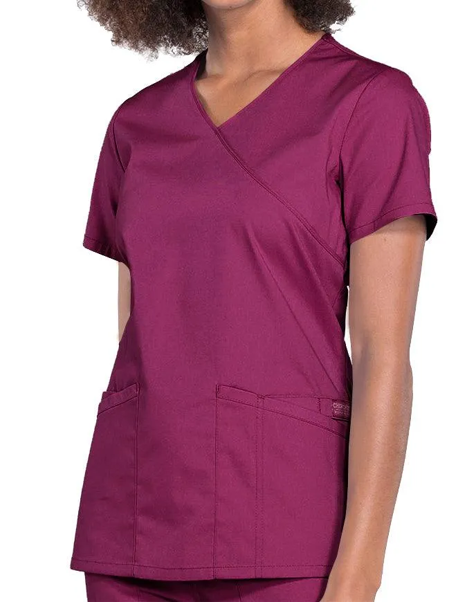 Cherokee Workwear Professionals Women's Mock Wrap Top