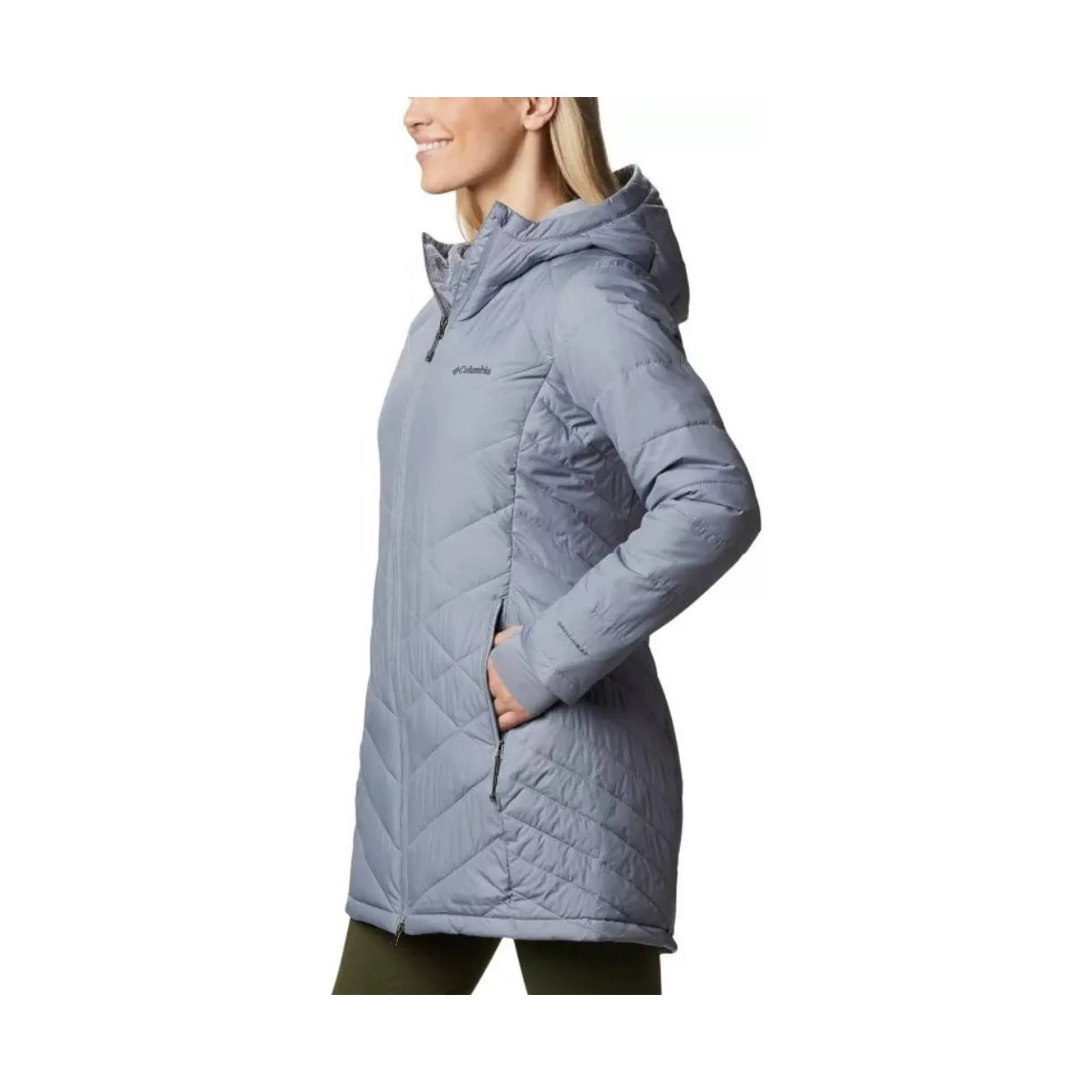 Columbia Women's Heavenly Long Hooded Jacket - Tradewinds Grey