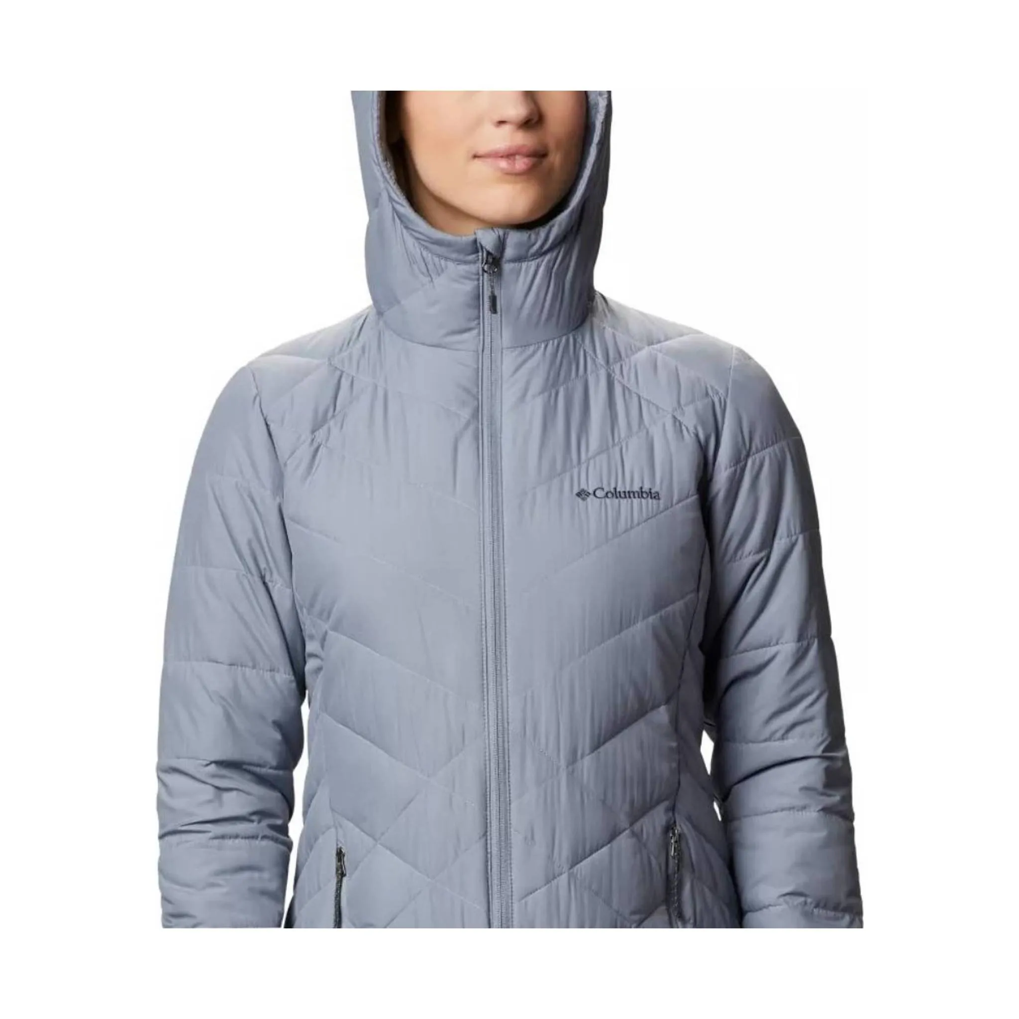 Columbia Women's Heavenly Long Hooded Jacket - Tradewinds Grey