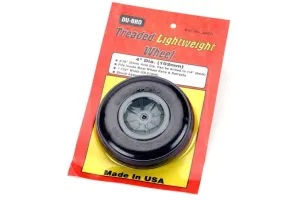 Du-Bro 101.6mm (4") x 29.2mm Lightweight Treaded Polyurethane Wheel for 5mm Axle