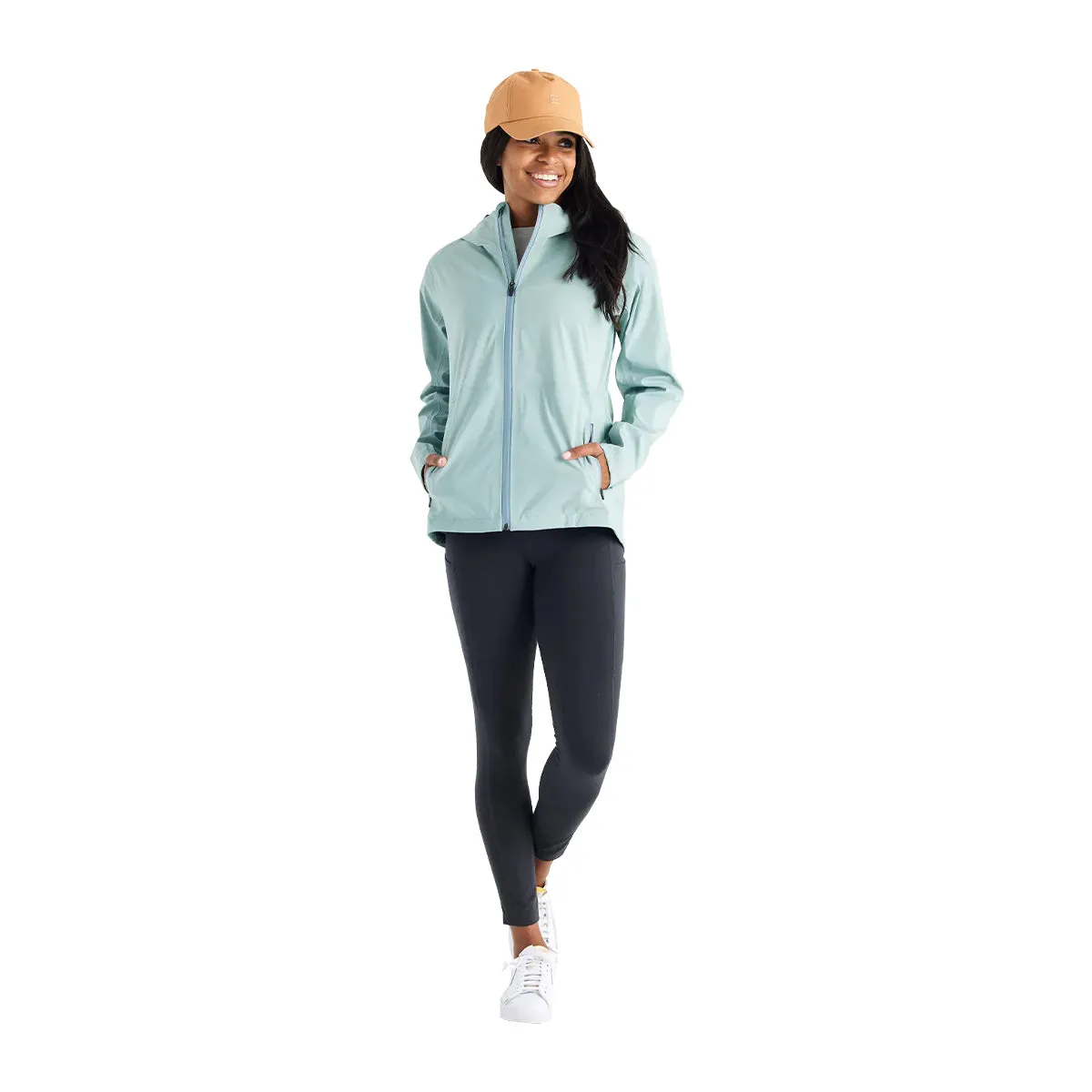 Free Fly Womens Cloudshield Rain Jacket Ocean Mist