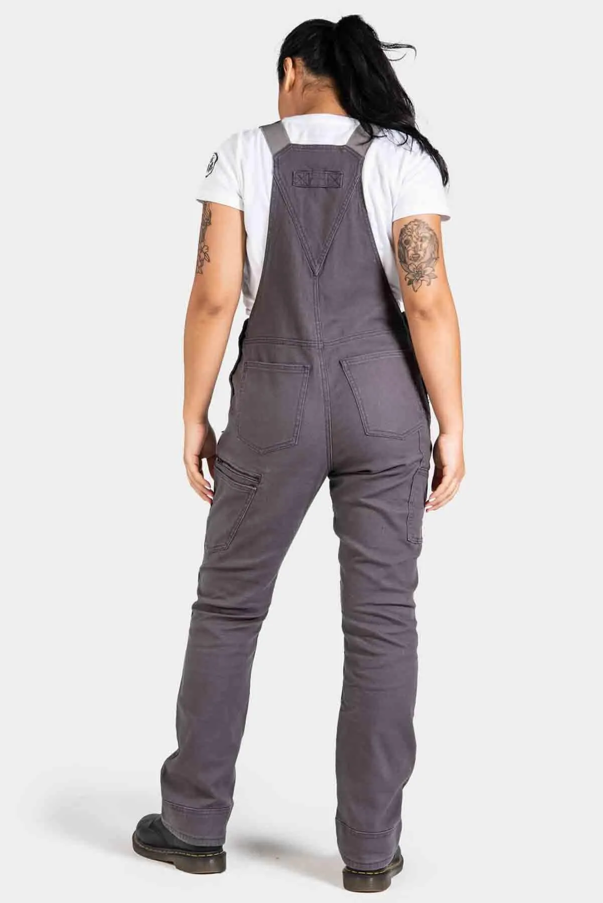 Freshley Overalls For Women in Grey Canvas