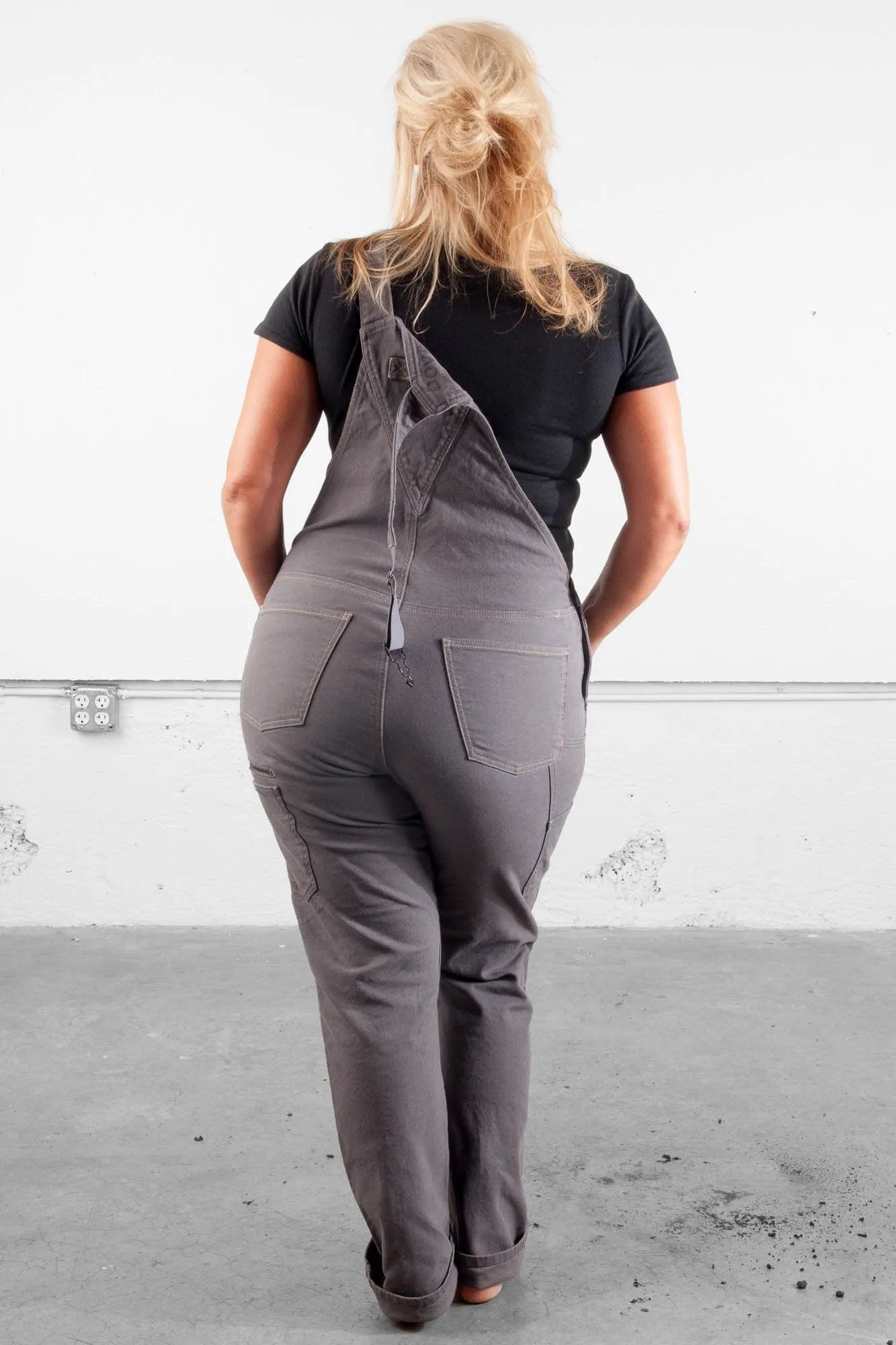 Freshley Overalls For Women in Grey Canvas