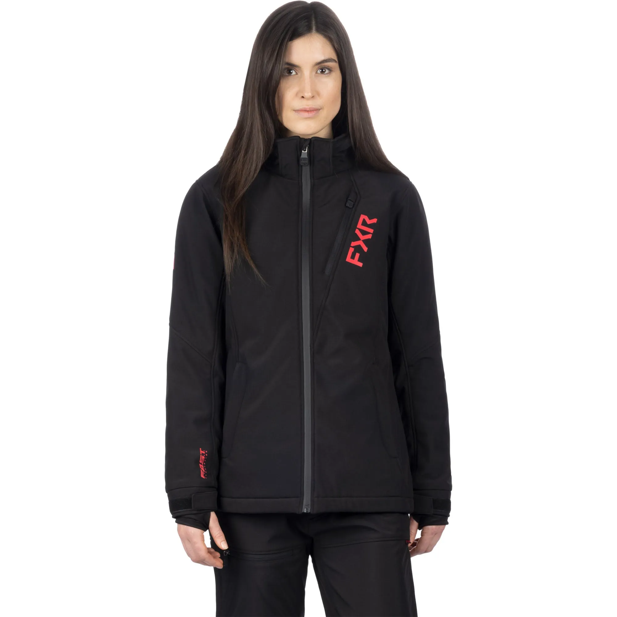FXR Vertical Pro Insulated Softshell Jacket Black/Razz