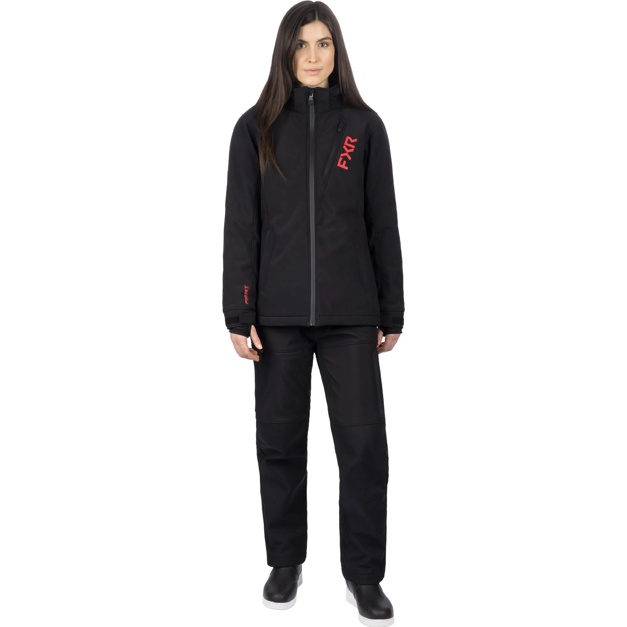 FXR Vertical Pro Insulated Softshell Jacket Black/Razz
