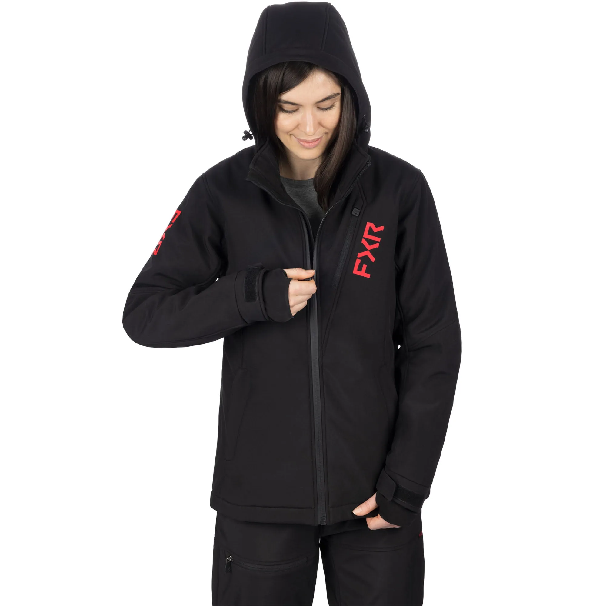 FXR Vertical Pro Insulated Softshell Jacket Black/Razz