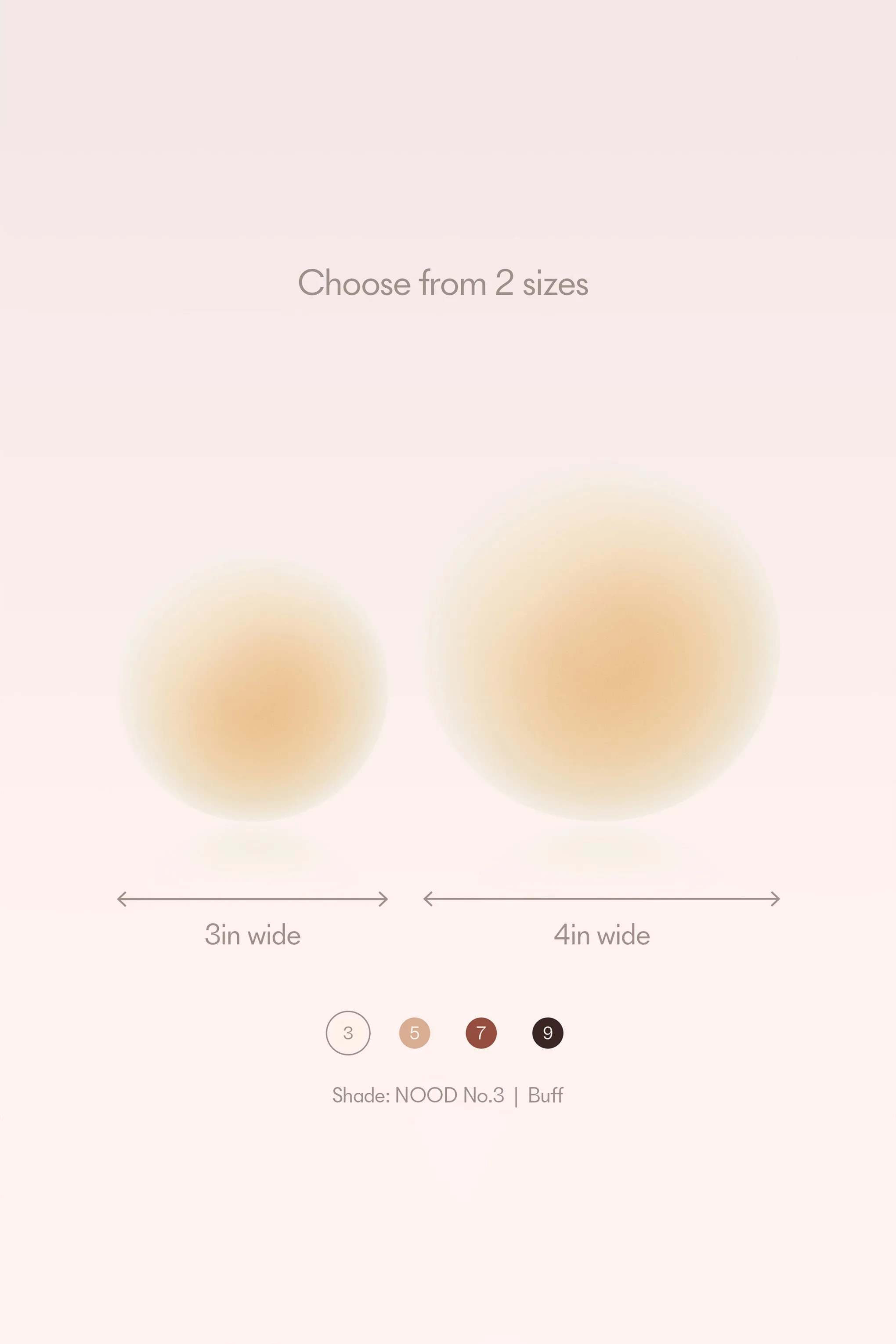 Grippies No-Show | Non-Adhesive Reusable Nipple Covers 3 Inch No.3