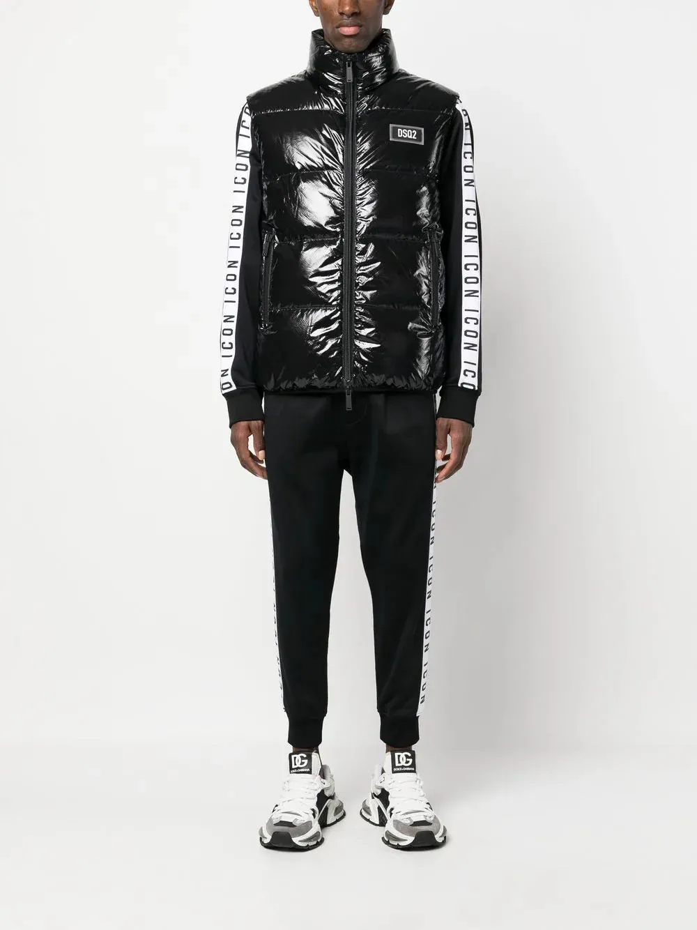 Icon stripe padded jacket