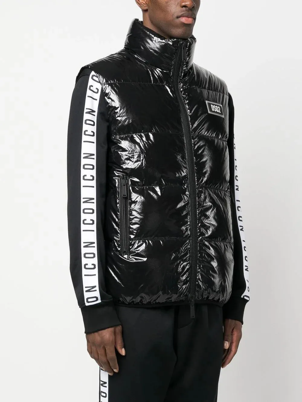 Icon stripe padded jacket
