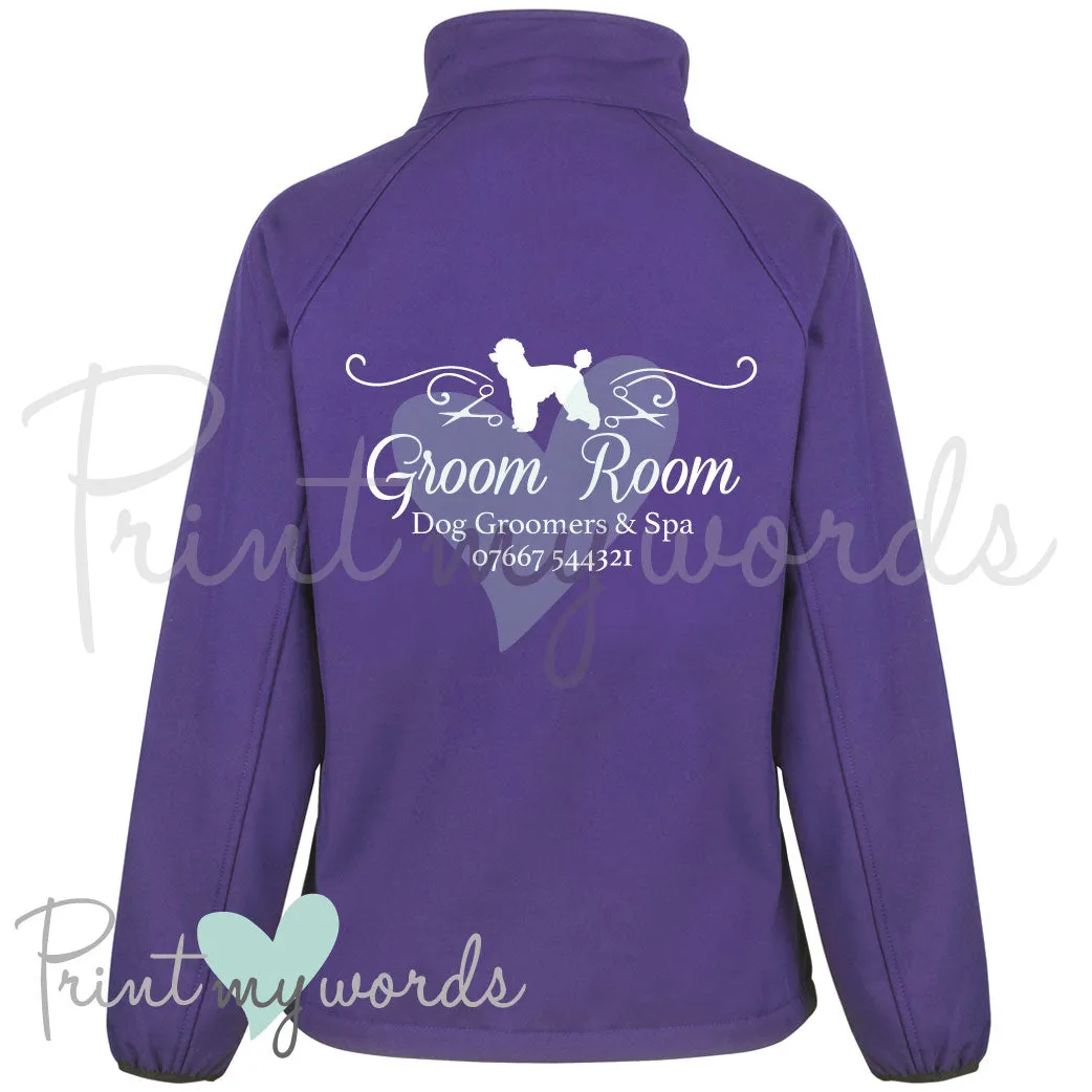 Ladies Personalised Softshell Jacket - Grooming Business