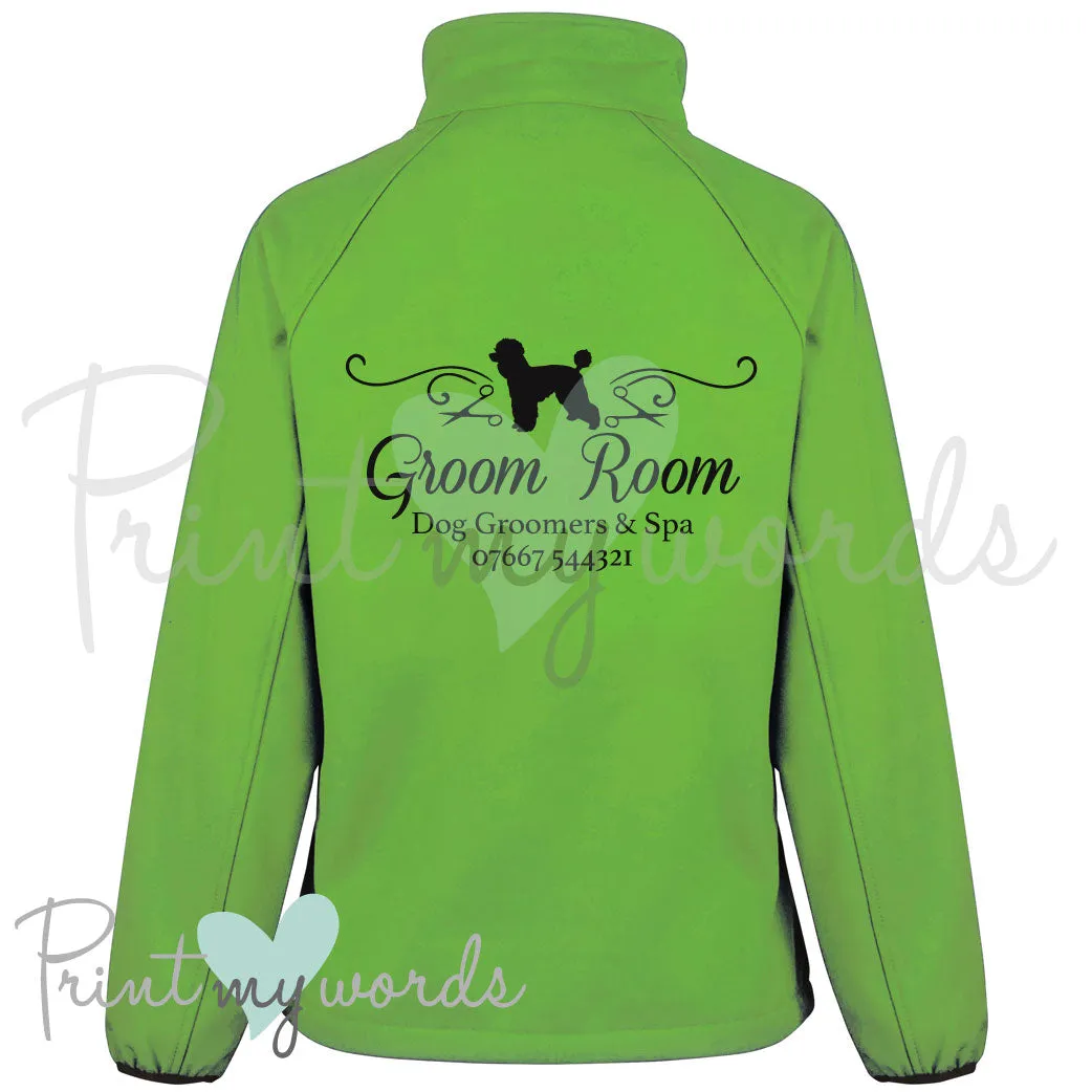 Ladies Personalised Softshell Jacket - Grooming Business
