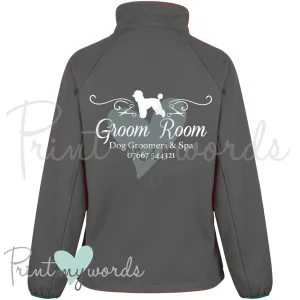 Ladies Personalised Softshell Jacket - Grooming Business
