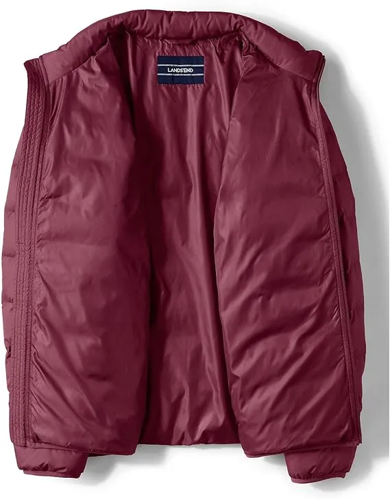 Lands' End Men's Puffer Down Jacket Rich Burgundy
