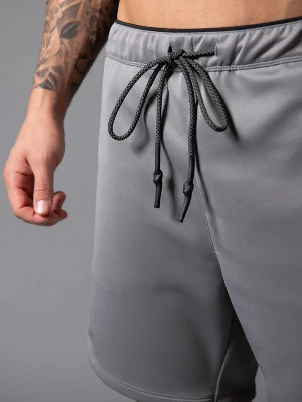 Men's Double Layer Breathable Quick Drying Fitness Shorts