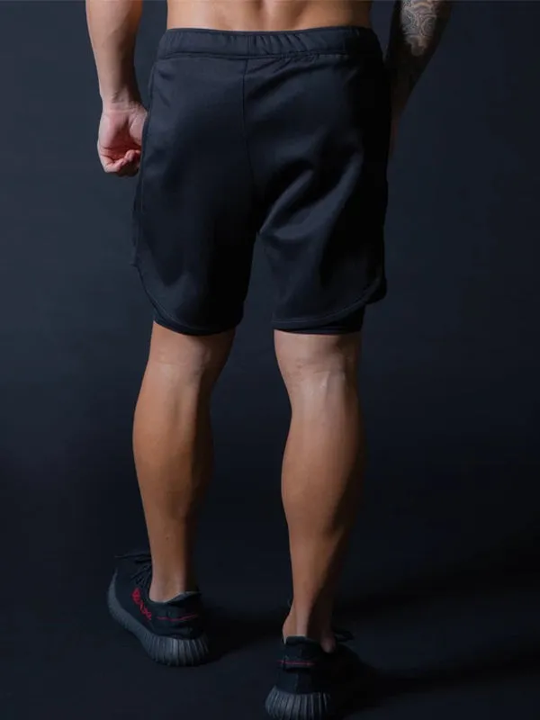 Men's Double Layer Breathable Quick Drying Fitness Shorts