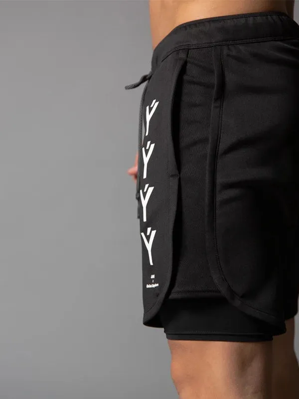 Men's Double Layer Breathable Quick Drying Fitness Shorts